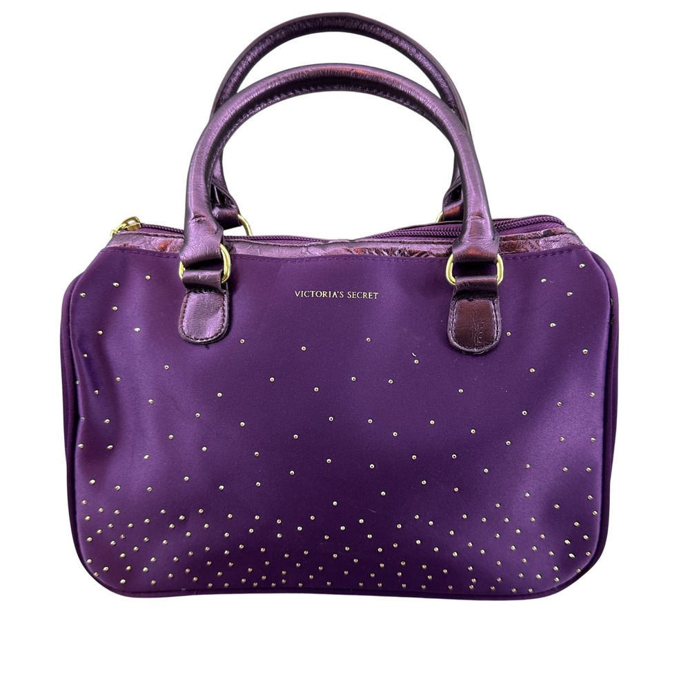 Victoria's Secret purple‎ make-up bag with rhinestones - has flaws